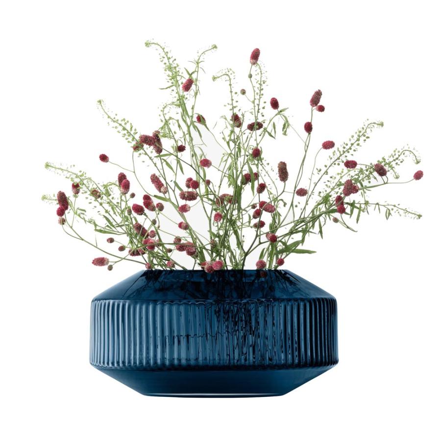 LSA エルエスエー Rotunda Wide Vase G1655-14-610 ネイビー LRT10 高さ14cm / 花器 花瓶 フラワーベース