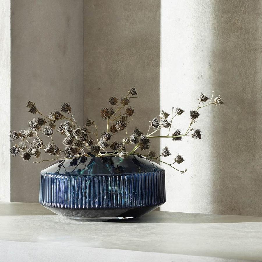 LSA エルエスエー Rotunda Wide Vase G1655-14-610 ネイビー LRT10 高さ14cm / 花器 花瓶 フラワーベース