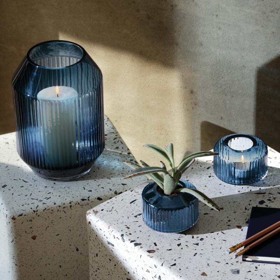 LSA エルエスエー Rotunda Wide Vase G165514610 ネイビー LRT10 高さ14cm / 花器 花瓶 フラワーベース LRT10アロット 通販