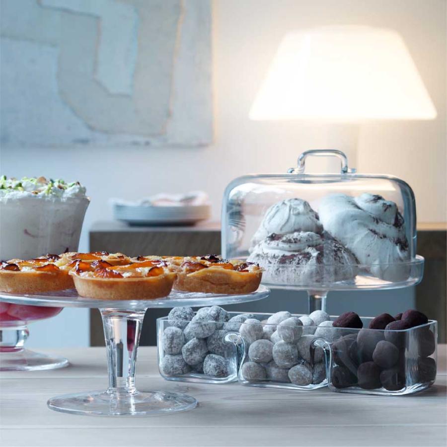 LSA SERVE サーブ Cakestand \u0026 Dome ケーキスタンド ガラスドーム G875-31-301 直径34.5cm / エルエスエー サーブプレート ケーキプレートの画像