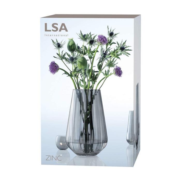 LSA エルエスエー フラワーベース 花器 花瓶 ZINC Vase グレー G1528