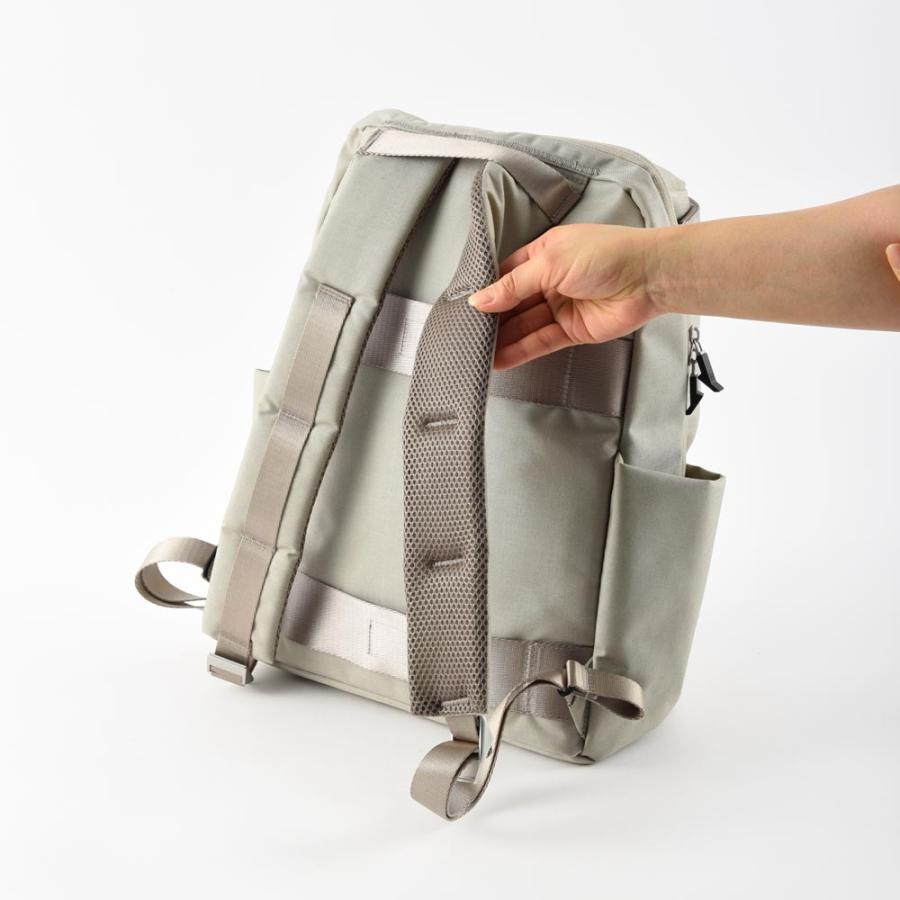 MILESTO　STLAKT バックパック　M　ヘザーグレージュ 2WAY　撥水 MILESTO（ミレスト） STLAKT ストラクト ラウンドバックパック Mサイズ