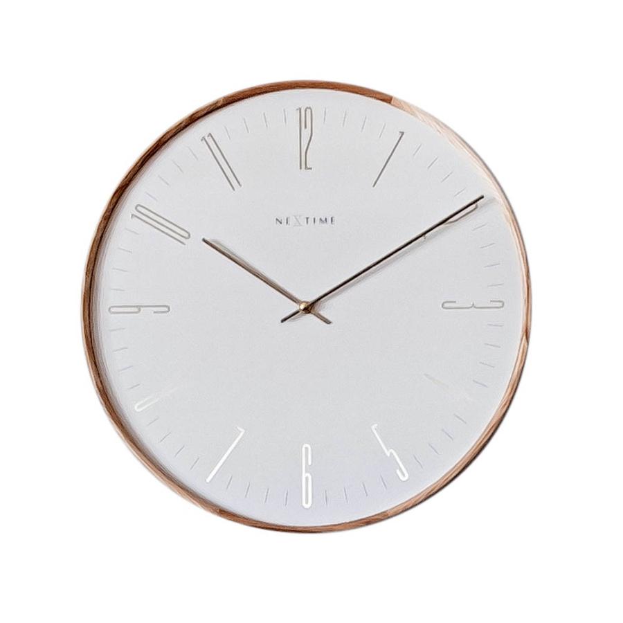 【未使用品】NEXTIME Thin M NXT-J008：ホワイト NEXTIME（ネクスタイム） 壁時計 掛時計 ウォールクロック Thin M WH