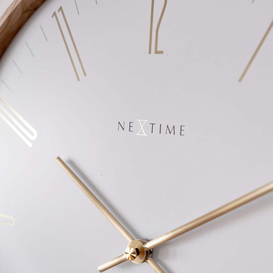 【未使用品】NEXTIME Thin M NXT-J008：ホワイト NEXTIME（ネクスタイム） 壁時計 掛時計 ウォールクロック Thin M WH