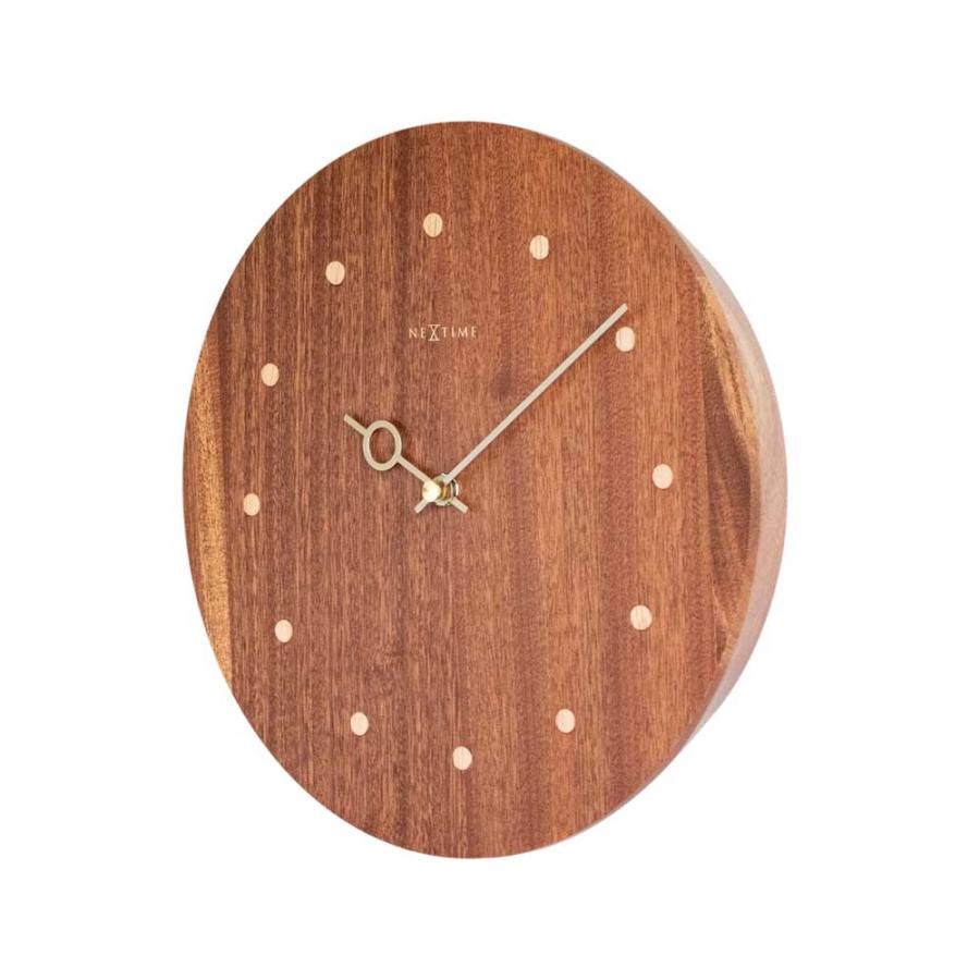 NEXTIME　木製　変形　掛時計【新品】ウォールクロック　北欧　モダン　ウッド NEXTIME（ネクスタイム） 壁時計 掛時計 ウォールクロック Dowel Flat