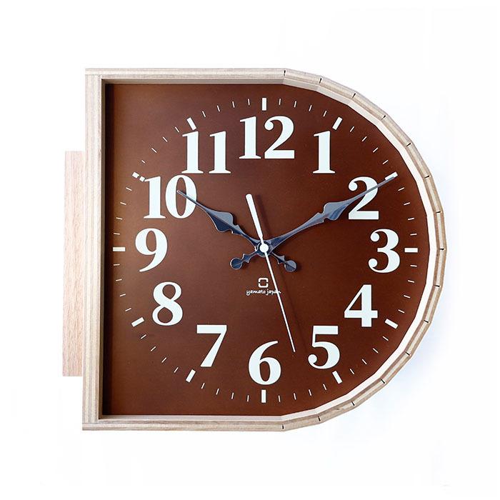 壁時計 掛け時計 ヤマト工芸 ウッド 両面時計 D ブラウン YK20-102｜alot｜02