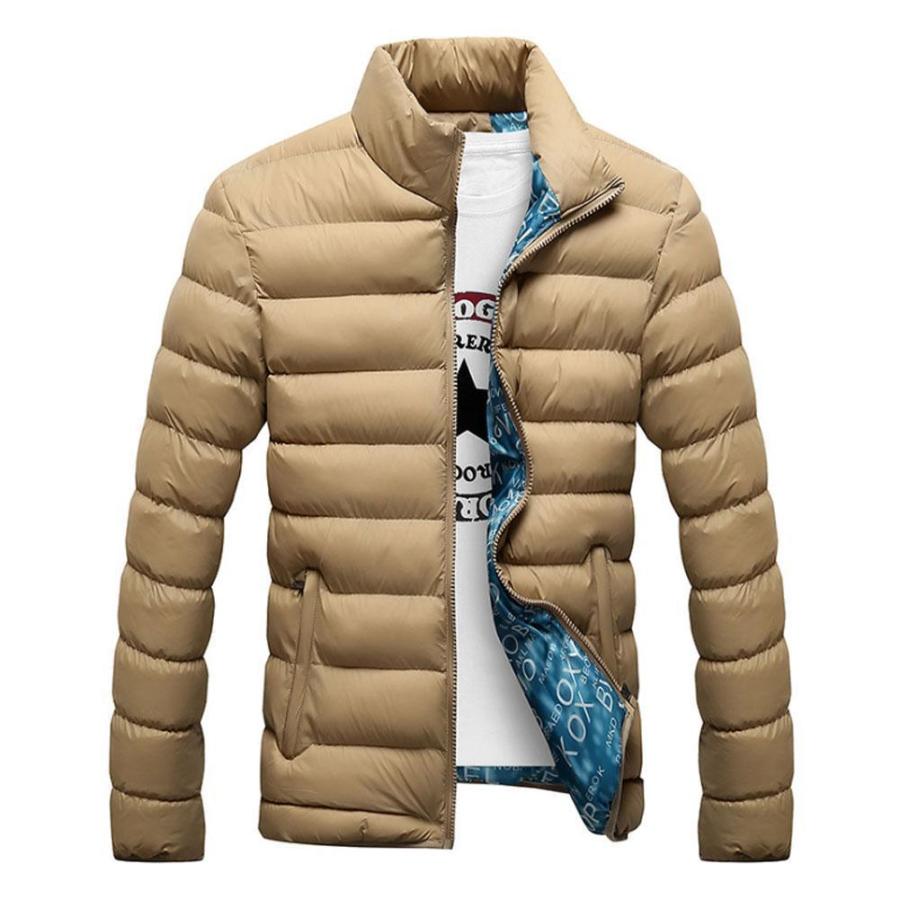 セール特価 コート アウター メンズ 軽量 コート カジュアル 棉服 中綿 冬服 冬物 メンズ 軽量 コート カジュアル 棉服 アウター ファッション 中綿 冬服 冬物 ダウン ジャケットコート カーキ色