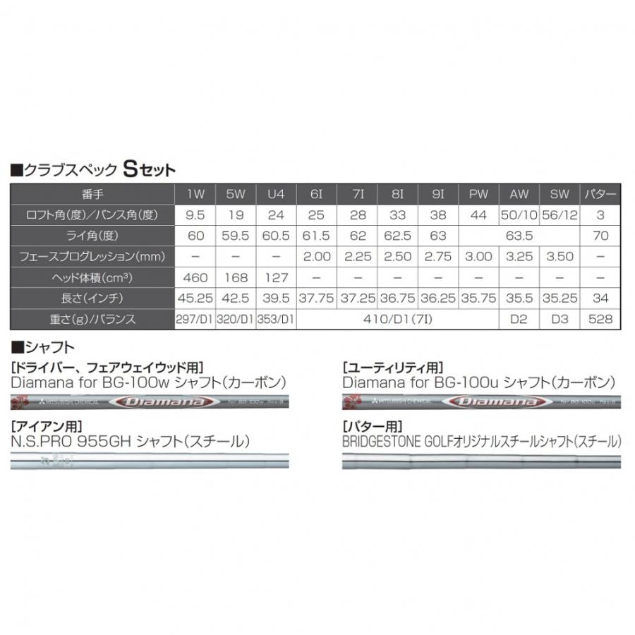 BRIDGESTONE GOLF ブリヂストン BSG BG-100 キャディバッグ付き BRIDGESTONE GOLF ブリヂストン BSG BG-100 キャディバッグ付き