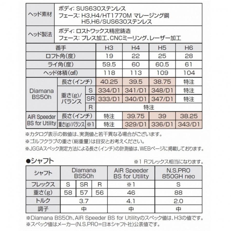 ブリヂストン BS B2 HY BS50h ハイブリッド ゴルフ ユーティリティ