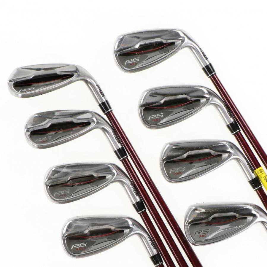 中古 プロギア 8本セット RS RED アイアン 5〜9、PW、AW、SW Speeder EVOLUTION for PRGR S メンズ