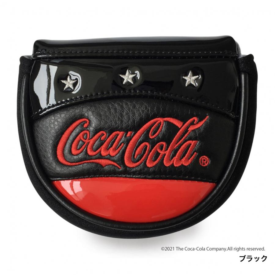 【美品】限定品コカコーラ パター マレット型 Coca Cola（コカコーラ） PU マレット型パターカバー 裏面のクリップで