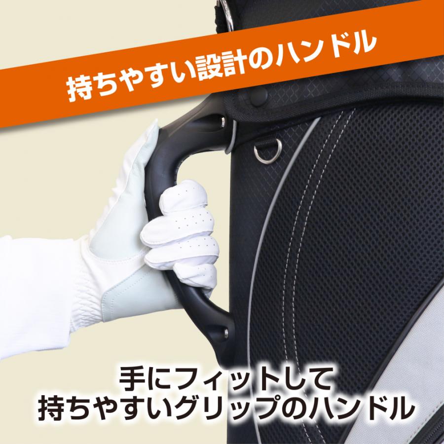 イグニオ コスパ 最強 キャディバッグ 9型 2.9kg軽量 軽くて使いやすく安定したボトム 5分割 フルサイズセパレーター メンズ ゴルフ IGNIO｜alpen-group｜09