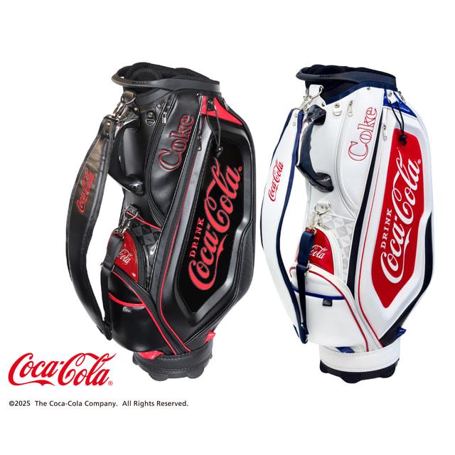 激美品‼️コカ・コーラのオリジナルキャディバッグ　ハイグレード 9型【黒×赤】 Coca Cola（コカコーラ） キャディバッグ 9型 CC-0B1004CB メンズ