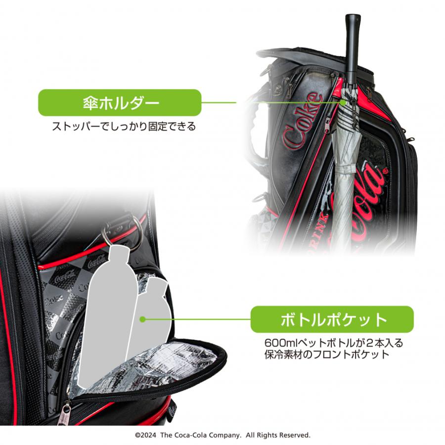 Coca Cola コカ・コーラ コカコーラ キャディバッグ 9型 CC Coca Cola コカ・コーラ コカコーラ キャディバッグ 9型 CC