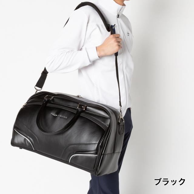 【美品】TIGORA ゴルフバッグ　ボストンバッグ　スポーツバッグ TIGORA ティゴラ 革シボ 2段 ボストンバッグ コンパクトサイズ