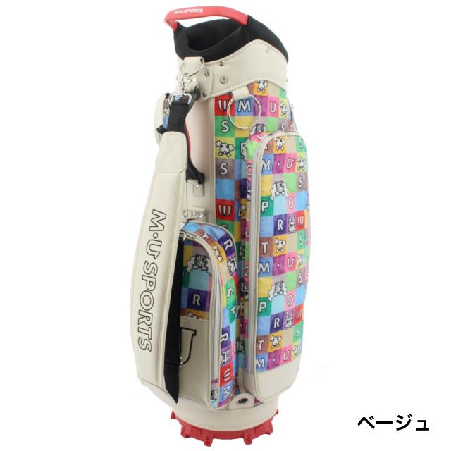 エムユー スポーツ レディース キャディバッグ 9型 ロゴ総柄 カラフルなタイル風総柄プリント かわいい ポーチ付 ゴルフ Mu Sports アルペン Paypayモール店 通販 Paypayモール
