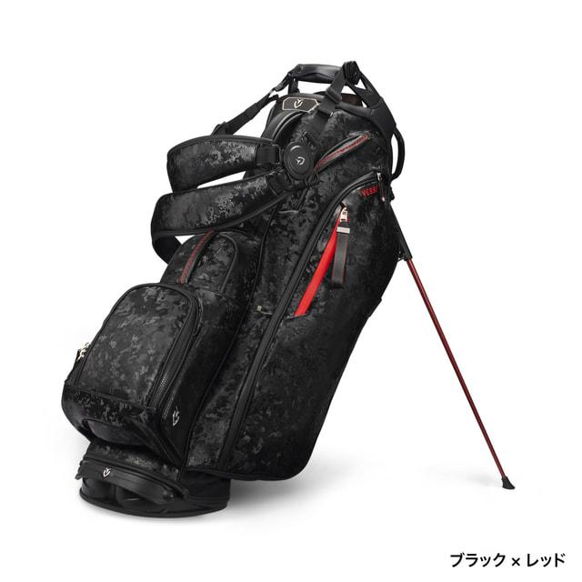 VESSEL ゴルフキャディバッグ ホワイト×ブラック 9.0型 ベゼル PLAYER 5.0 PRO DOUBLE ゴルフ キャディバッグ 9.5型 VESSEL