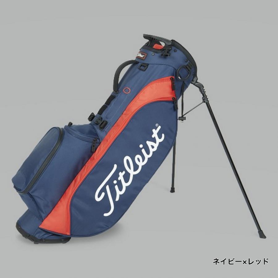 Titleist キャディバッグ 黒/赤/白 良品 タイトリスト キャディバッグ ゴルフバッグ メンズ