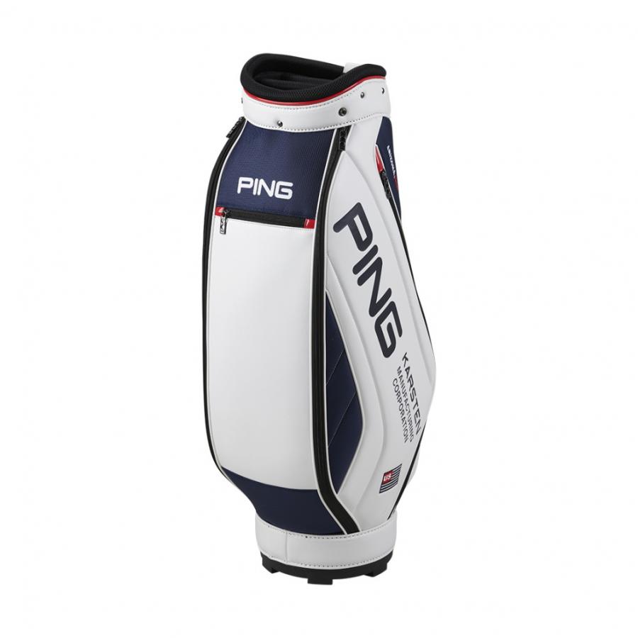 【超美品】ピン PING キャディバッグ CB-U2305 ホワイト ネイビー PING ピン CB-U2305 PUスポーツ 37184-01 メンズ ゴルフ