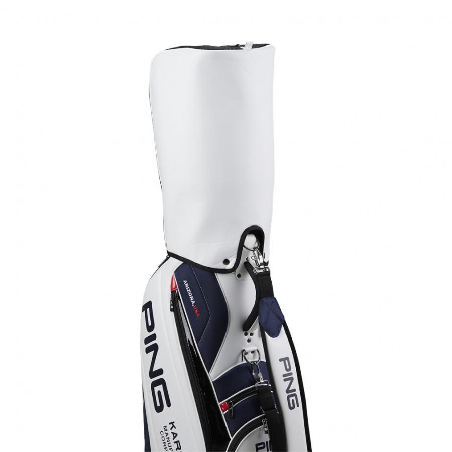 【超美品】ピン PING キャディバッグ CB-U2305 ホワイト ネイビー 超美品】ピン PING キャディバッグ CB-U2305 ホワイト ネイビー