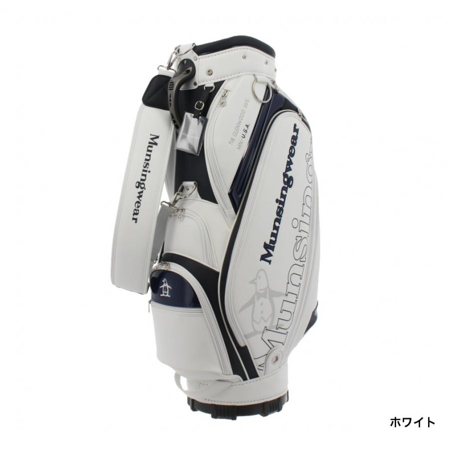 マンシングウェア スポーティデザインキャディバッグ MQBWJJ00 メンズ ゴルフ キャディバッグ Munsingwear スポーティデザインキャディバッグ メンズ ゴルフ キャディバッグ ホワイト