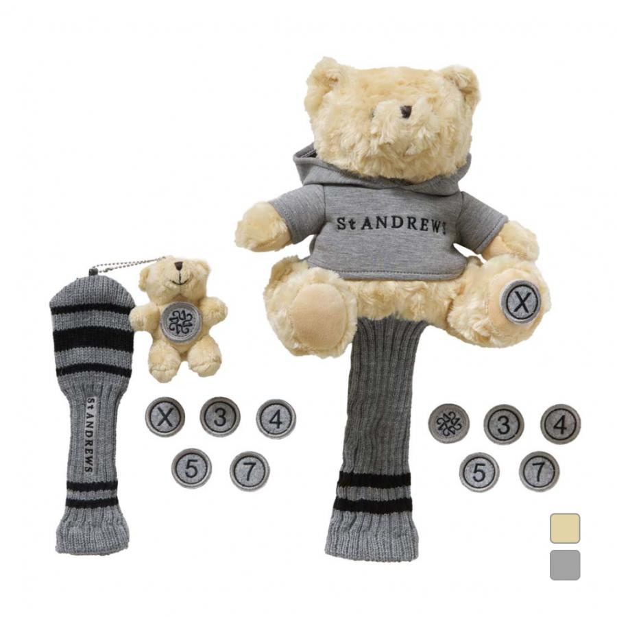 セントアンドリュース　キャディバッグ　ヘッドカバー St ANDREWS セントアンドリュース テディベアヘッドカバーセット