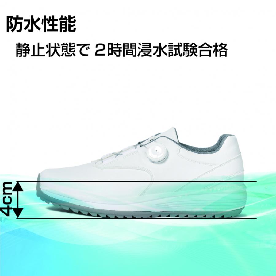 TIGORA ホワイト ゴルフシューズ　新品未使用品　24.5 TIGORA（ティゴラ） 耐久グリップ ゴルフシューズ メンズ ゴルフ