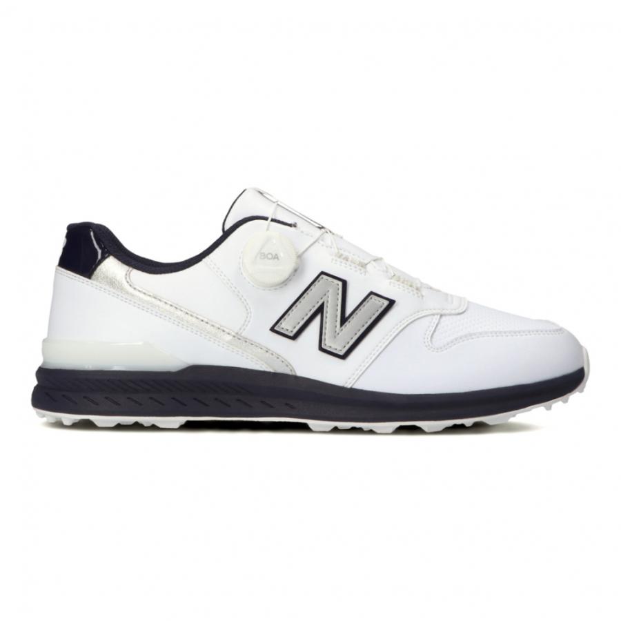 ニューバランス 新着セール ゴルフシューズ Ugbs996d メンズ ゴルフ ダイヤル式スパイクレスシューズ D Balance ホワイト ネイビー New
