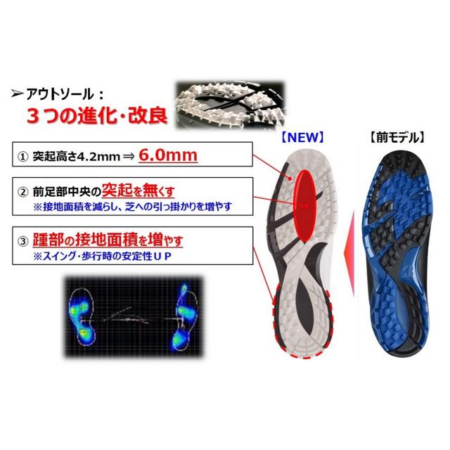 ブリヂストン ゴルフシューズ ツアーモデル ゼロスパイクバイターツアー3 SHG100 天然皮革 メンズ ゴルフ スパイクレス 3E ホワイト×レッド BRIDGESTONE|alpen-group|09