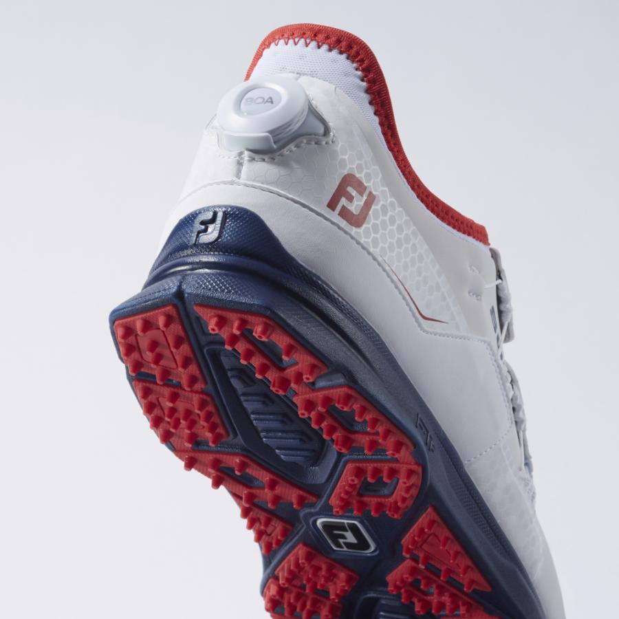 FootJoy ゴルフシューズ 赤と白 AKI刺繍 FootJoy ゴルフシューズ 赤と白 AKI刺繍 FootJoy ゴルフシューズ 赤と