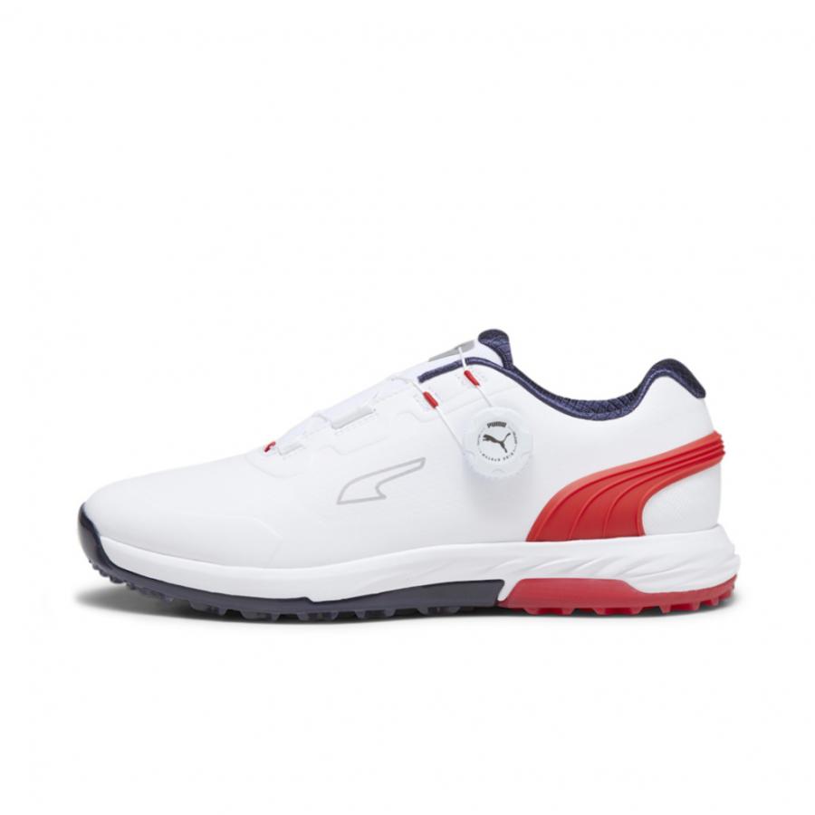 Puma ゴルフシューズ ホワイト/グレー/レッド PUMA（プーマ） （メンズ）ゴルフシューズ 2E スパイクレス