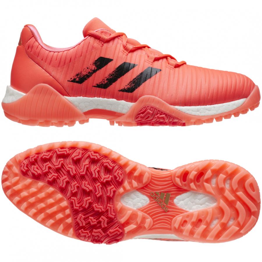 円 は自分にプチご褒美を アディダス ゴルフシューズ レディース コードカオス トウキョウコレクション Fw5433 リミテッドカラー ゴルフ シューレース式スパイクレス 2e ピンク Adidas