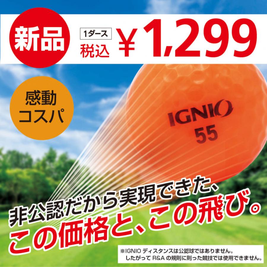 IGNIO（イグニオ） ディスタンス ゴルフボール 感動コスパ 12球入り