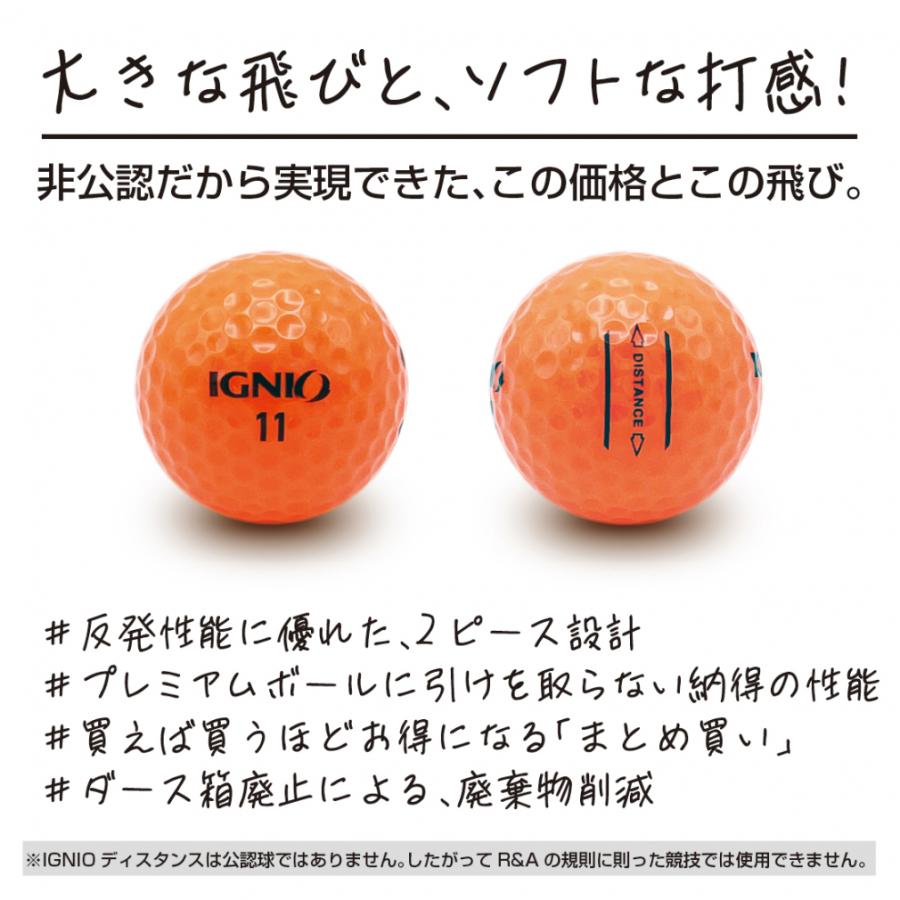 IGNIO（イグニオ） ゴルフボール ディスタンス 5ダース 60球入 非公認
