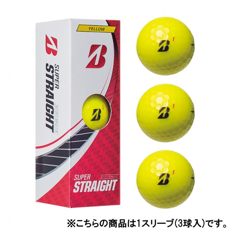 ブリヂストン SUPER STRAIGHT イエロー スーパーストレート SUPER STRAIGHT（イエロー） [1ダース：12個](イエロー): ボール