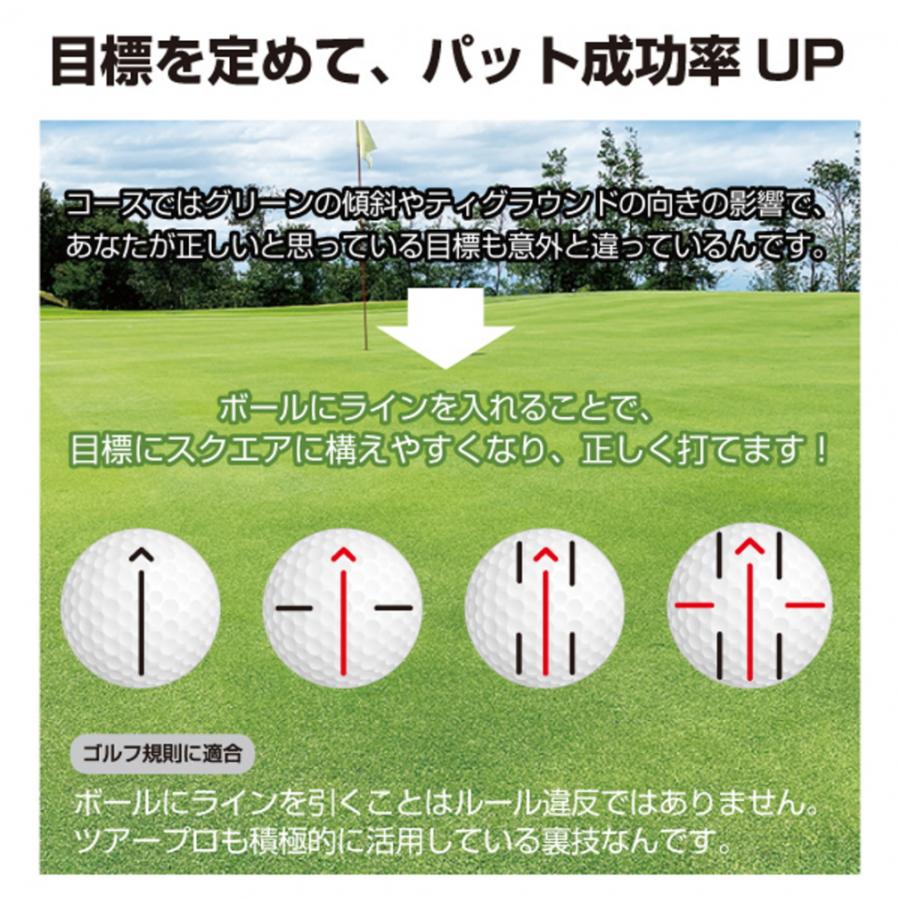 TIGORA（ティゴラ） ゴルフ TR3002 ボールラインマーカー パット成功率