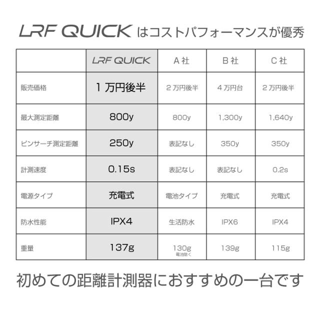 レーザー距離計 LRF QUICK ゴルフ コンパクト 距離計測器 ピンサーチ