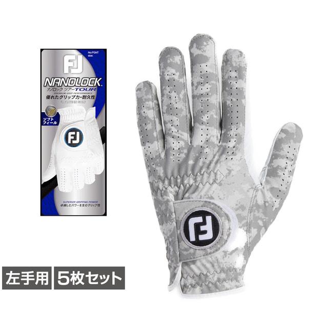 フットジョイ、アクセル ゴルフグローブ左手用 5点セット 新品、未使用品 FootJoy（フットジョイ） ゴルフグローブ 左 24ナノロック ツアー カモ