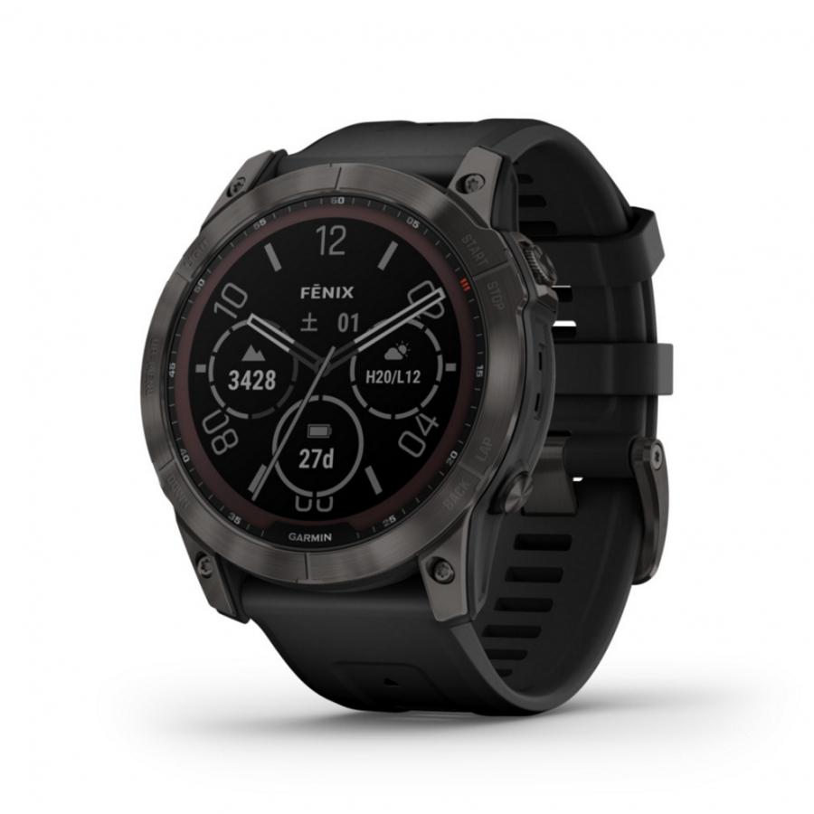 距離計 ガーミン フェニックス7X Sapphire DualPower Ti CarbonGray DLC/Black ゴルフ 距離測定器 時計 GPSナビ GARMIN Fenix