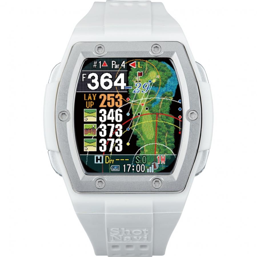 ShotNavi（ショットナビ） 距離計 クレスト2 ホワイト 時計 GPS ナビ
