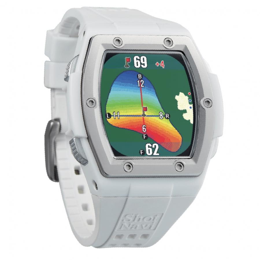 ShotNavi（ショットナビ） 距離計 クレスト2 ホワイト 時計 GPS ナビ