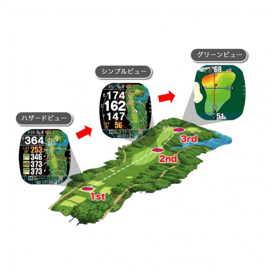 ShotNavi（ショットナビ） 距離計 クレスト2 ホワイト 時計 GPS ナビ