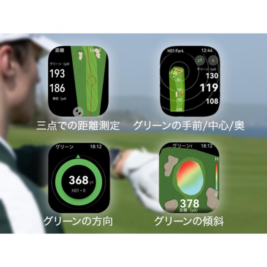 距離計 ファーウェイ WATCH FIT 4 Pro ブラック 時計 ゴルフナビ GPS