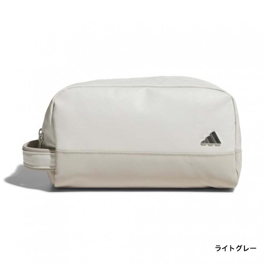 adidas（アディダス） 合成皮革 メタルロゴ ジップポーチ JZ4379