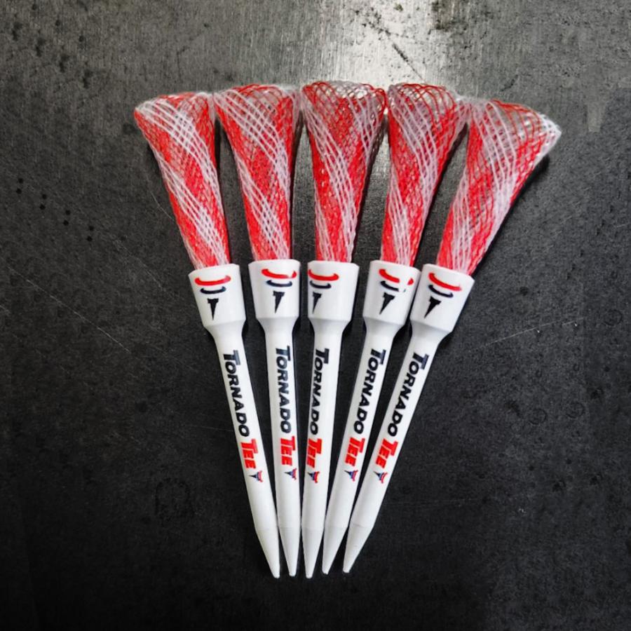 トルネードティー RED/WHITE/BLUE 5本入 ブラックカラー 3.25インチ
