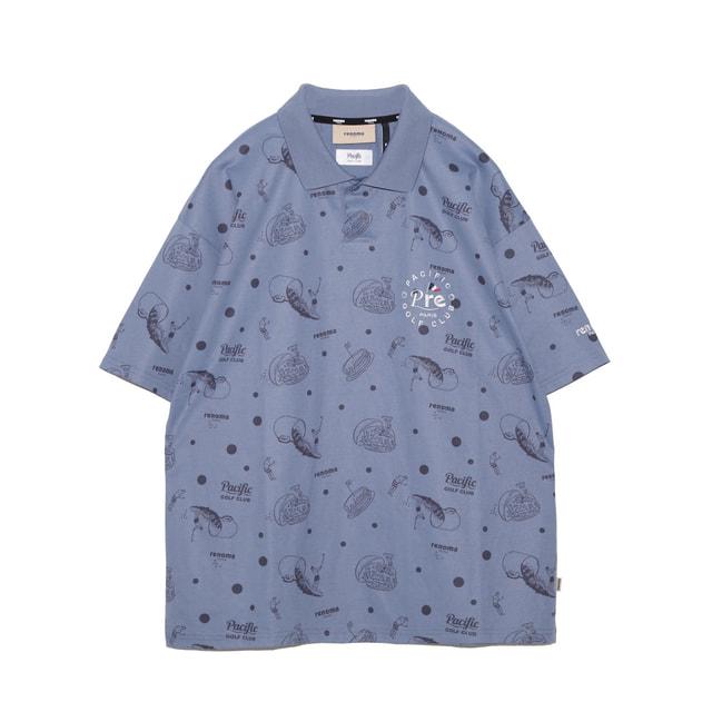 レノマ ゴルフウェア 半袖シャツ 秋 冬 PGCLB ALLOVER PRINT POLO RGC-PC-004 メンズ renoma