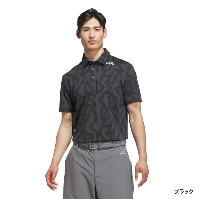 新品❤️V12 ゴルフウェア 半袖シャツ ブラック×グレー adidas（アディダス） ゴルフウェア 半袖シャツ 秋 冬 コードカオス