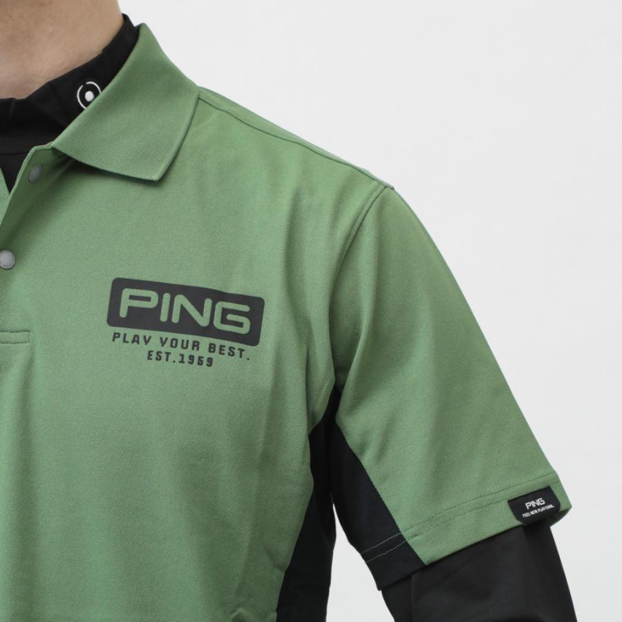PING ピン ゴルフウェア セットシャツ 春 夏 レイヤードツイン PING ピン ゴルフウェア セットシャツ 春 夏 レイヤードツイン