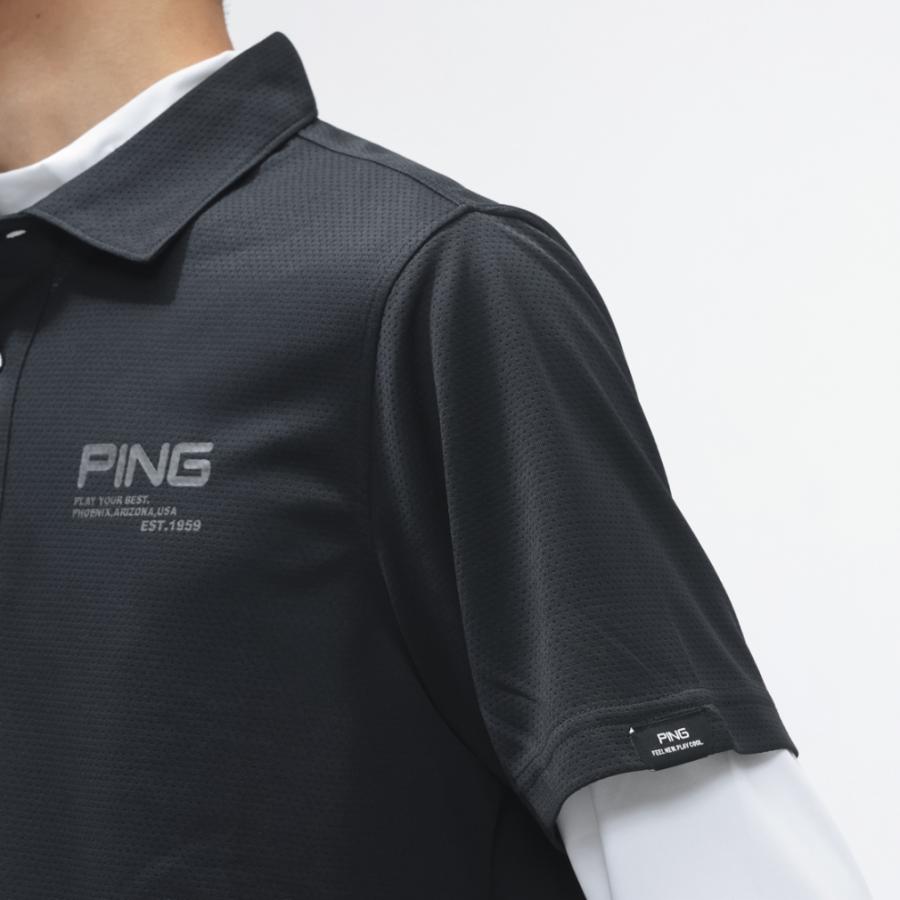 PING（ピン） ゴルフウェア セットシャツ 春 夏 レイヤードツイン