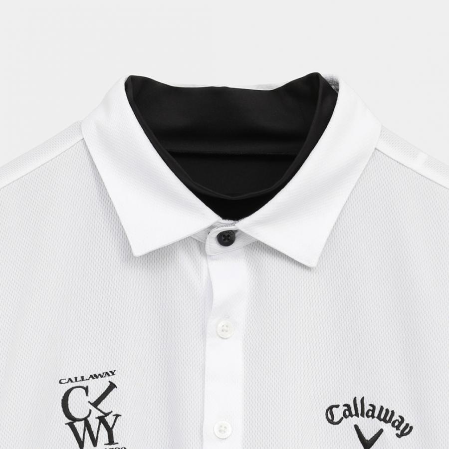 キャロウェイ レッドレーベル 長袖 ポロシャツ ウェア ホワイト LLサイズ Callaway キャロウェイ 半袖ポロシャツ + ハイネック 長袖